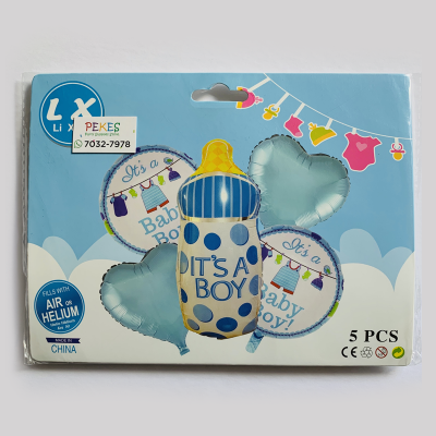 Globos Set It´s Boy Celeste 5 PCS